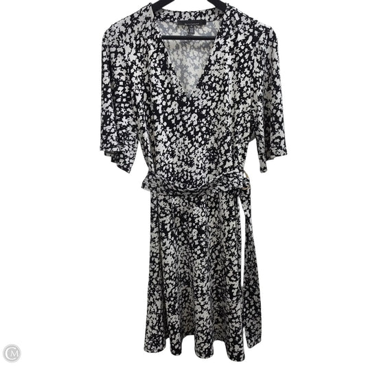 Dress Casual Midi By White House Black Market In Black & White, Size: M