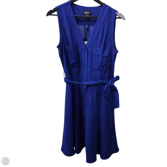 Dress Casual Midi By Dkny In Blue, Size: 10