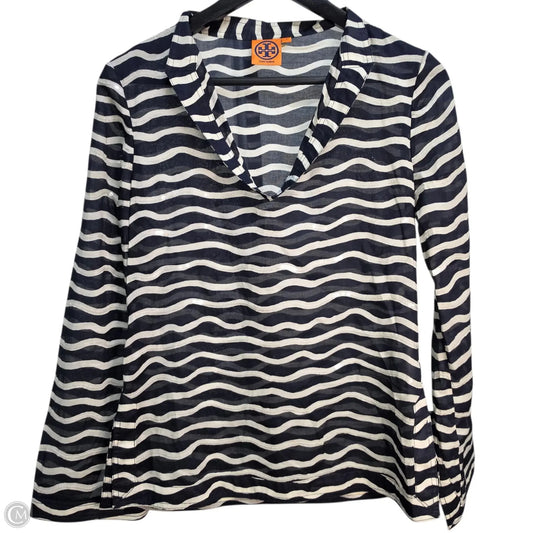 Top Long Sleeve Designer By Tory Burch In Striped Pattern, Size: 4