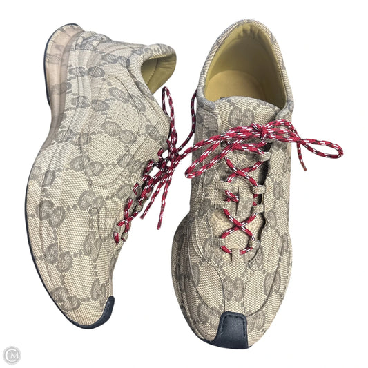 Shoes Luxury Designer By Gucci In Tan Mens size 8