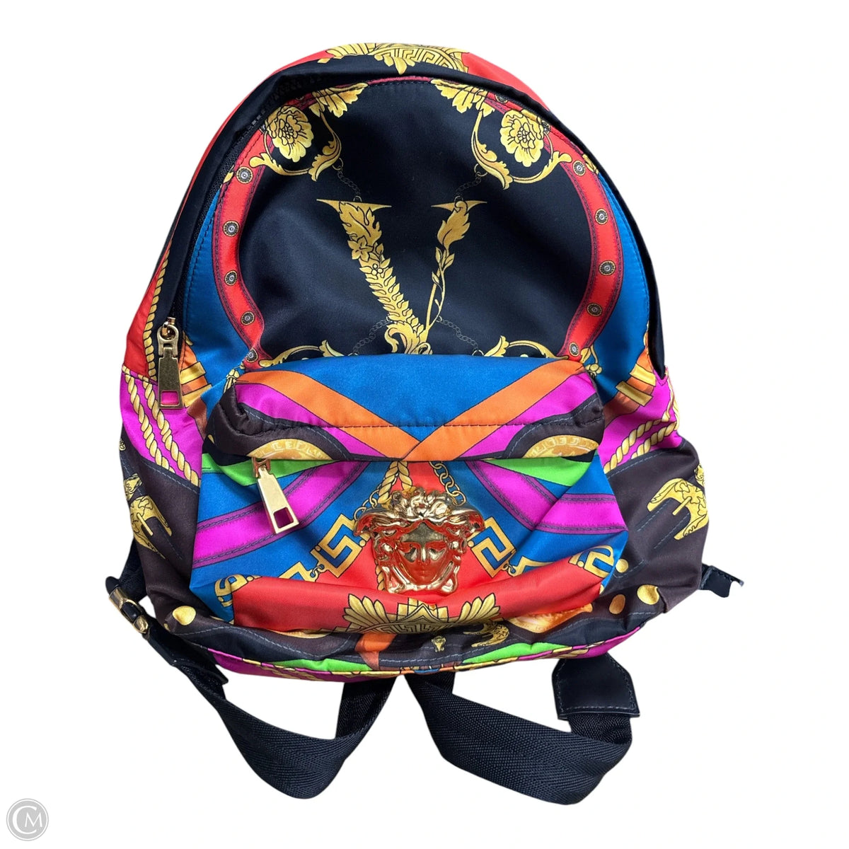 Backpack Luxury Designer By Versace, Size: Medium