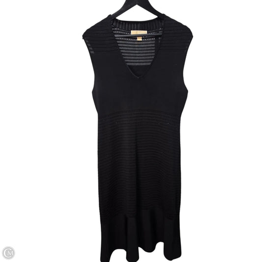 Dress Casual Midi By Michael By Michael Kors In Black, Size: L