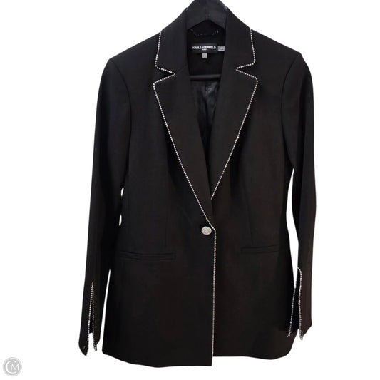 Blazer Designer By Karl Lagerfeld In Black, Size: 4