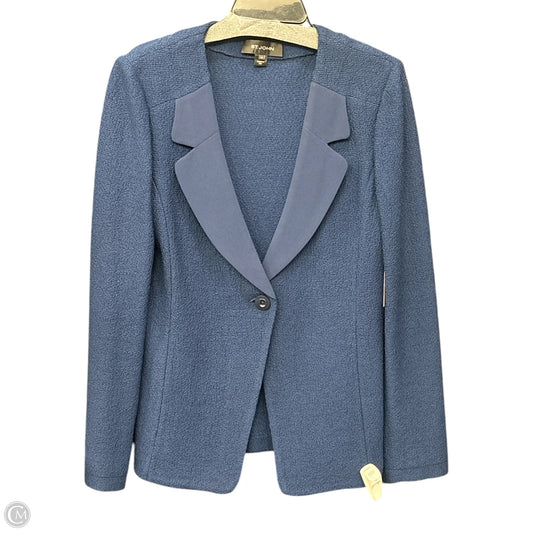 Blazer Luxury Designer By St John Collection In Blue, Size: 10