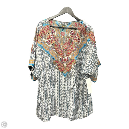 Top Short Sleeve Designer By Johnny Was In Multi-colored, Size: 2x