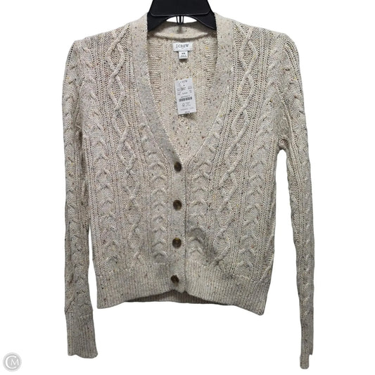 Sweater Cardigan By J. Crew In Tan, Size: Xs