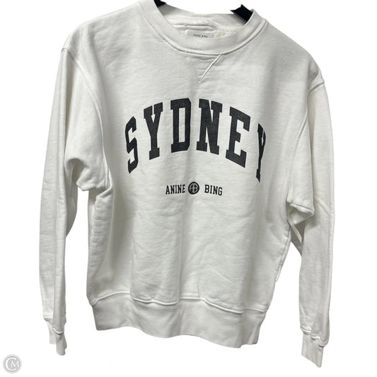 Sweatshirt Crewneck By Anine Bing In White, Size: S