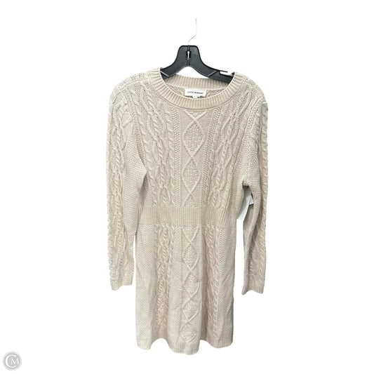 Dress Sweater By Lucky Brand In Cream, Size: Xlp