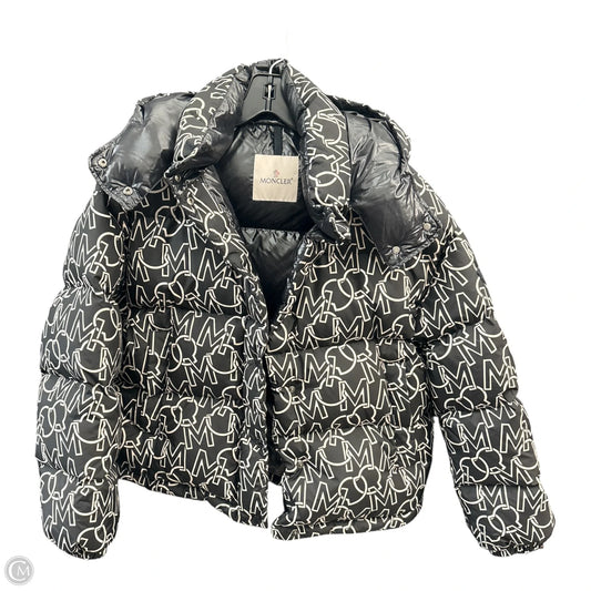 Coat Luxury Designer By Moncler In Black, Size: S
