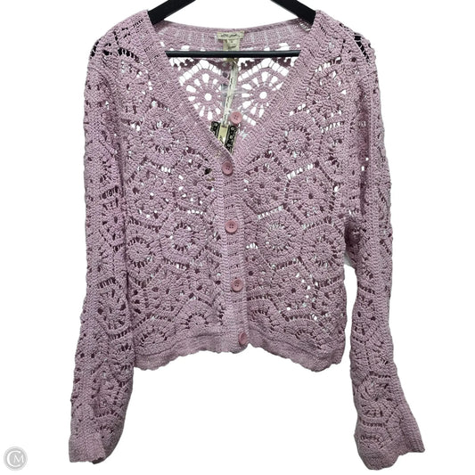 Cardigan By Ultra Pink In Pink, Size: Xl