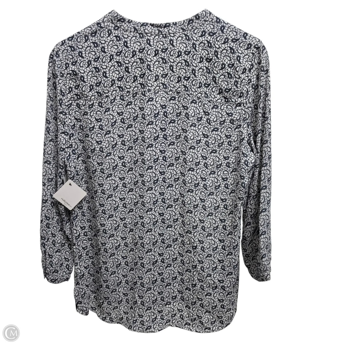 Halogen Long Sleeve Top In Black & White, Size: Mp