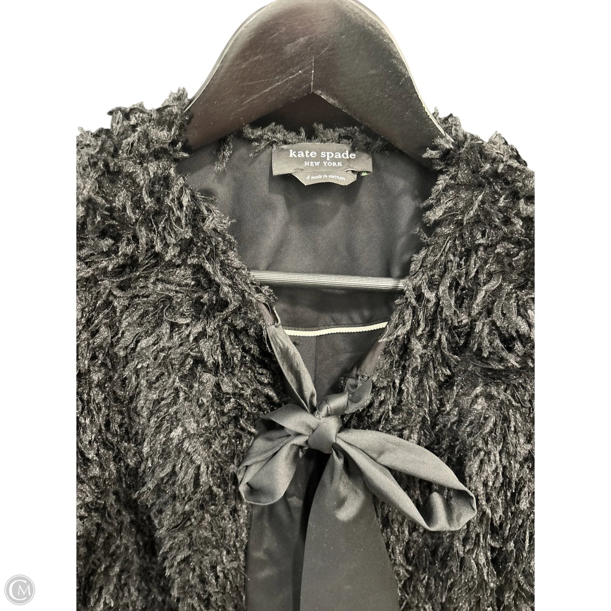 Jacket Designer By Kate Spade In Black, Size: 4
