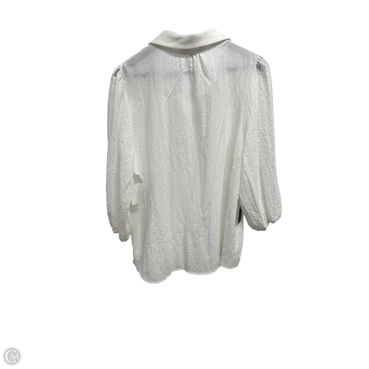 Top Long Sleeve Basic By Alice Blue In White, Size: 1x