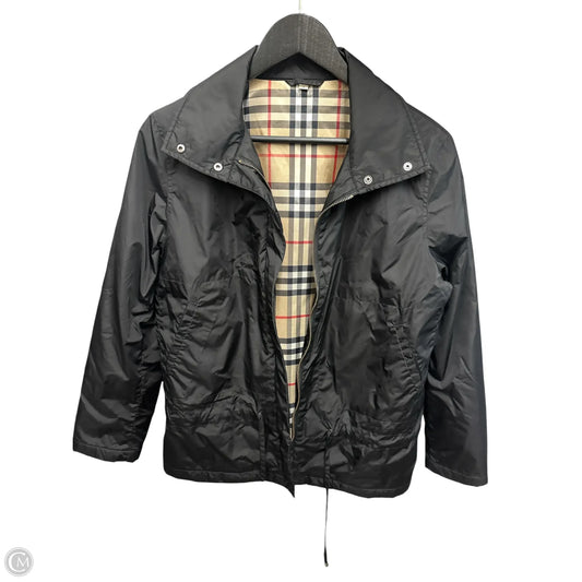 Burberry Windbreaker In Black, Size: M