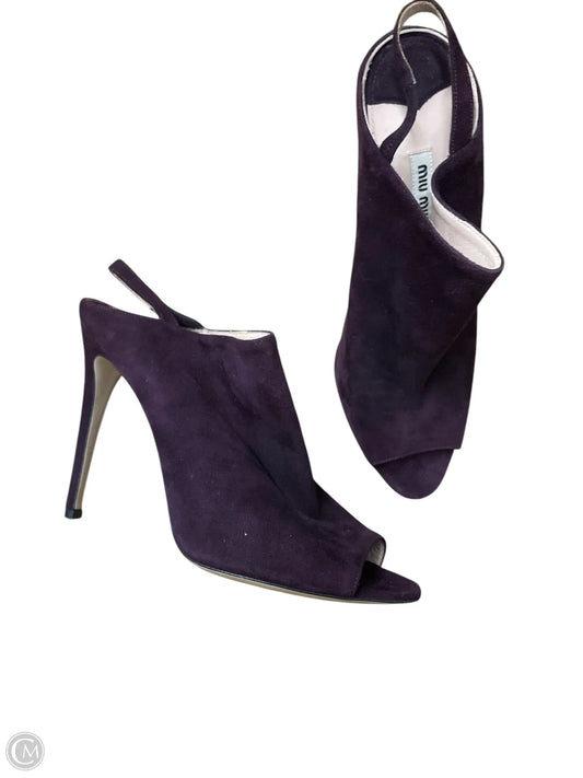 Shoes Designer By Miu Miu In Purple