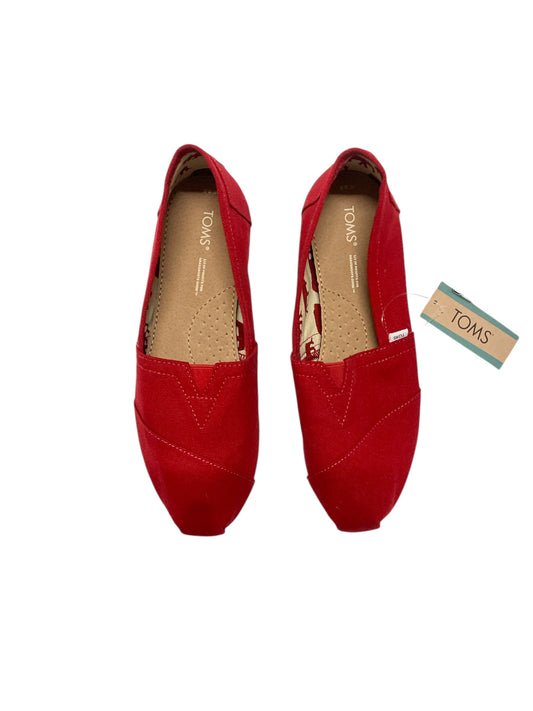 Shoes Flats By Toms In Red, Size: 8.5