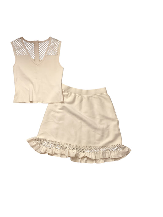 Skirt Set 2pc By Rachel Roy In Cream, Size: M