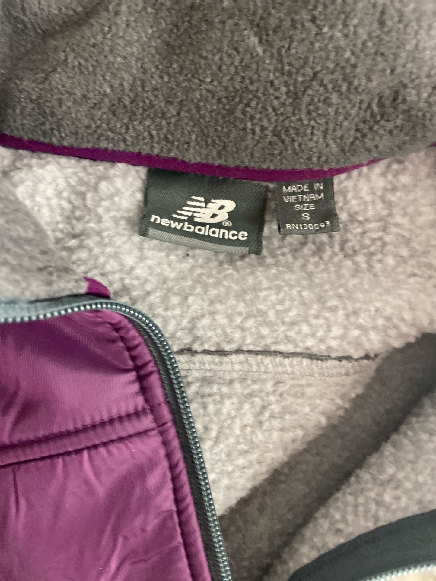 Jacket Fleece By New Balance In Purple, Size: S