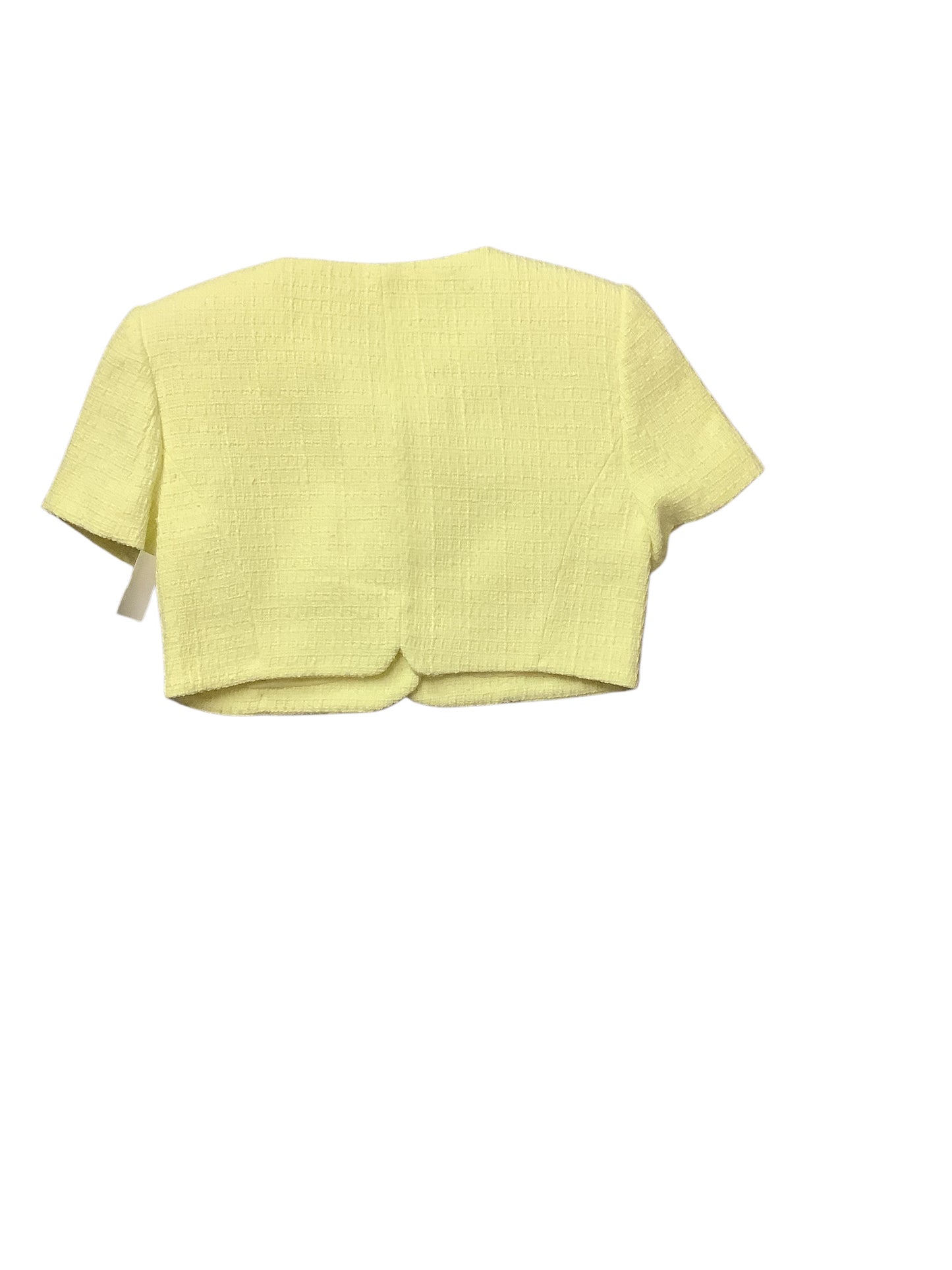 Top Short Sleeve By Zara In Yellow, Size: L