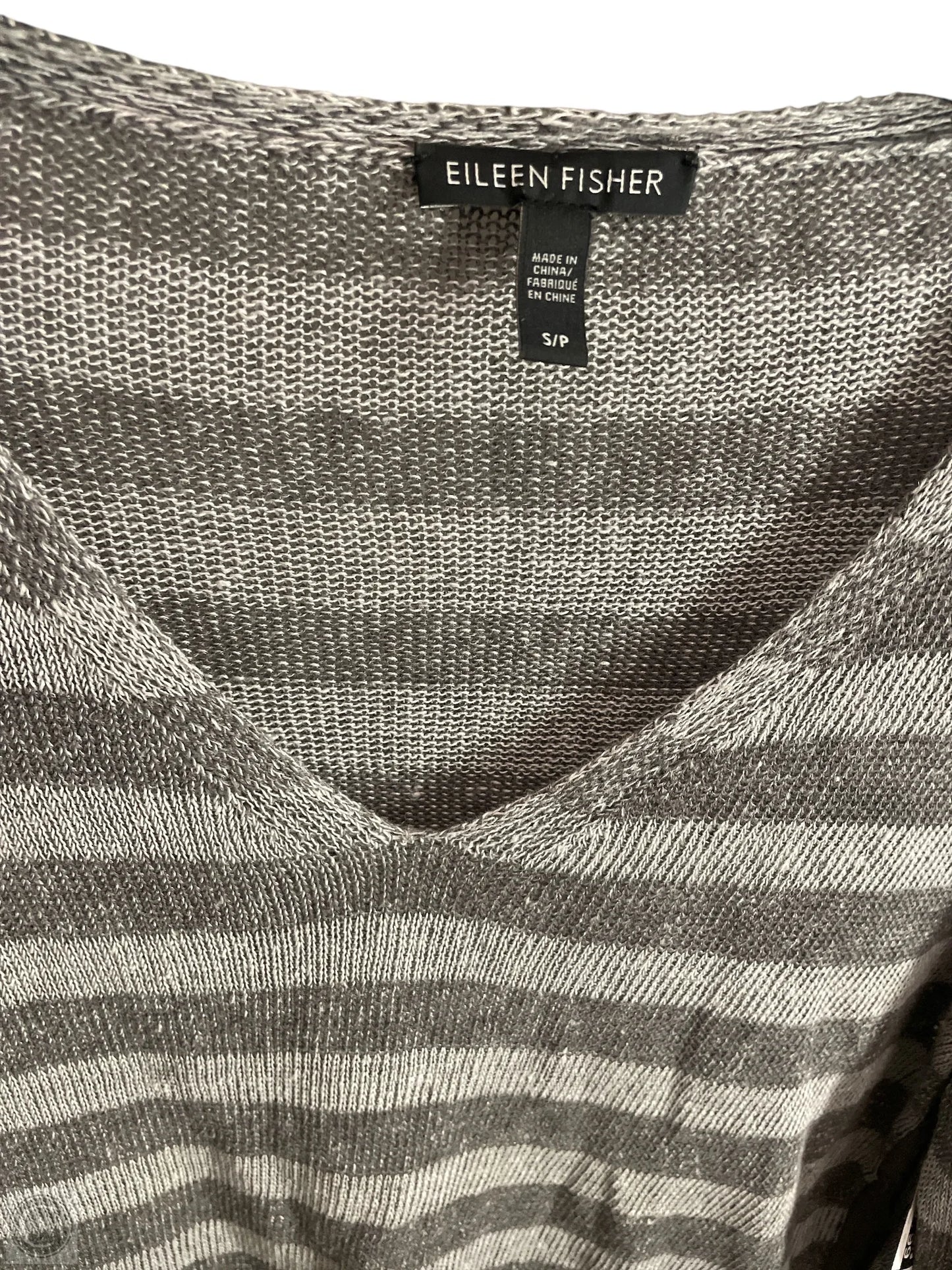 Top Long Sleeve By Eileen Fisher In Grey, Size: S