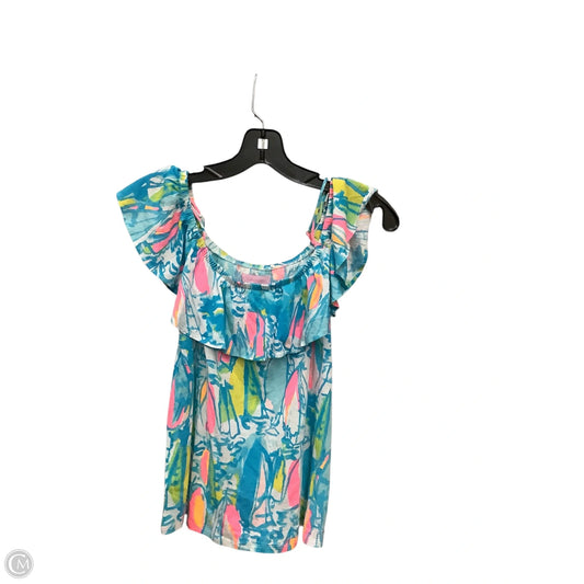 Top Short Sleeve Designer By Lilly Pulitzer In Multi-colored, Size: Xxs