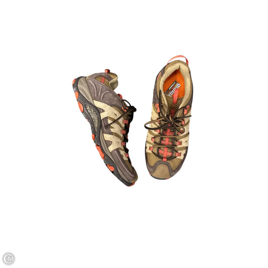 Shoes Sneakers By Merrell In Brown & Orange, Size: 8