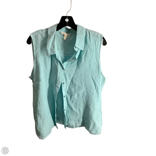 Top Sleeveless Basic By Eileen Fisher In Blue, Size: Xl