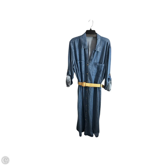 Dress Casual Maxi By Falls Creek In Blue Denim, Size: 2x