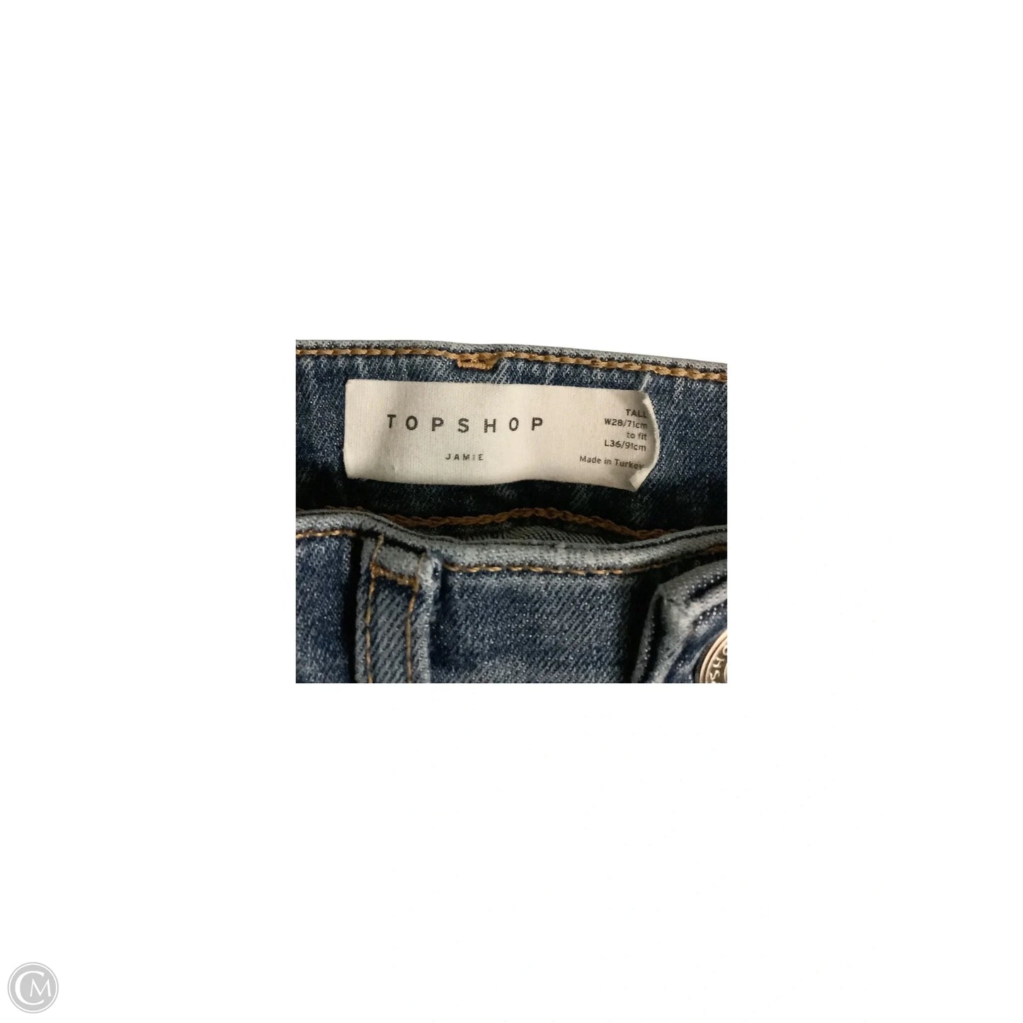 Jeans Skinny By Top Shop In Blue, Size: 6