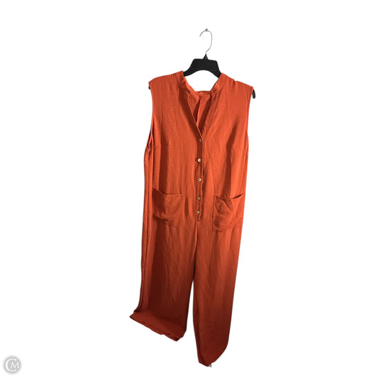 Jumpsuit By Shein In Orange, Size: 3x