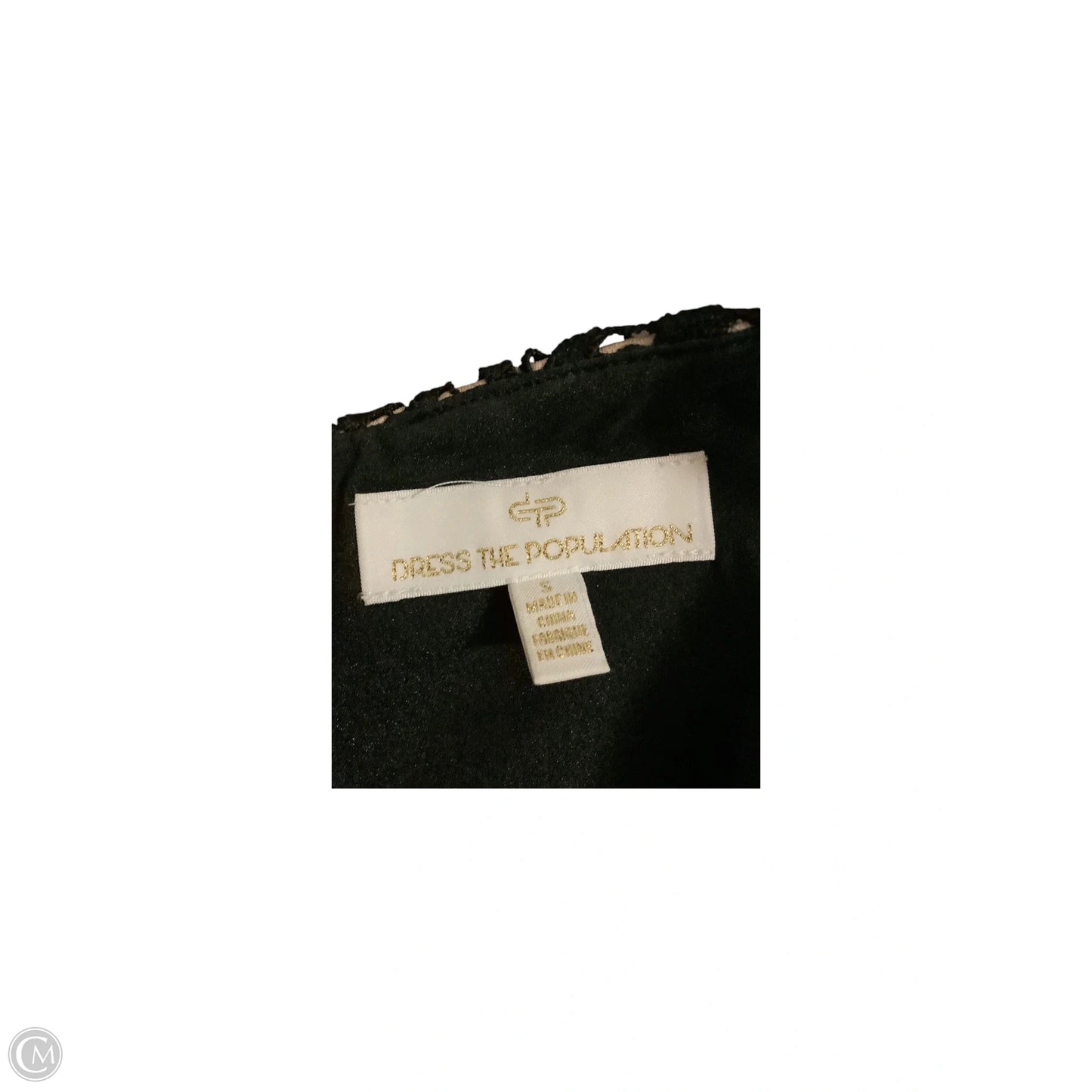 Dress Party Midi By Dress The Population In Black, Size: S
