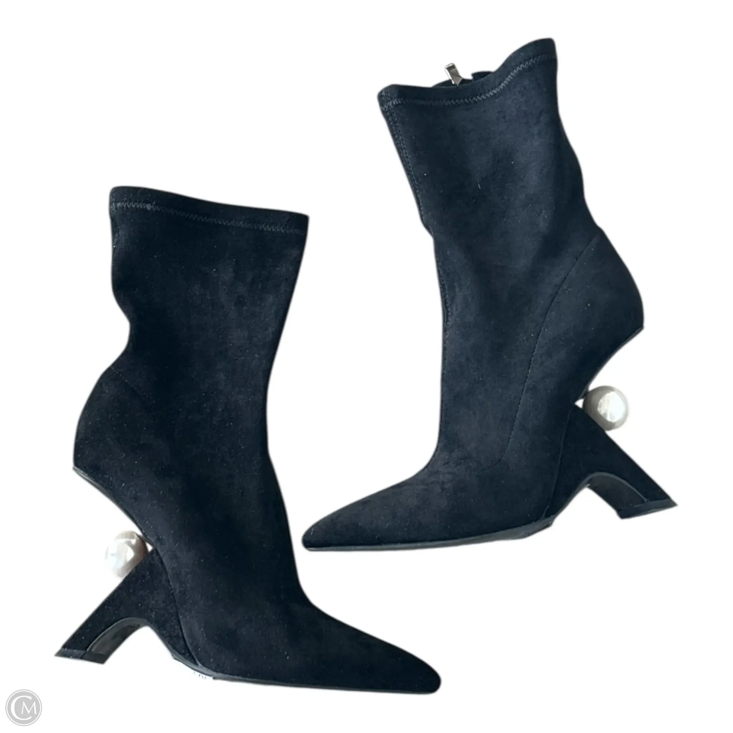 Boots Ankle Heels By Clothes Mentor In Black, Size: 11