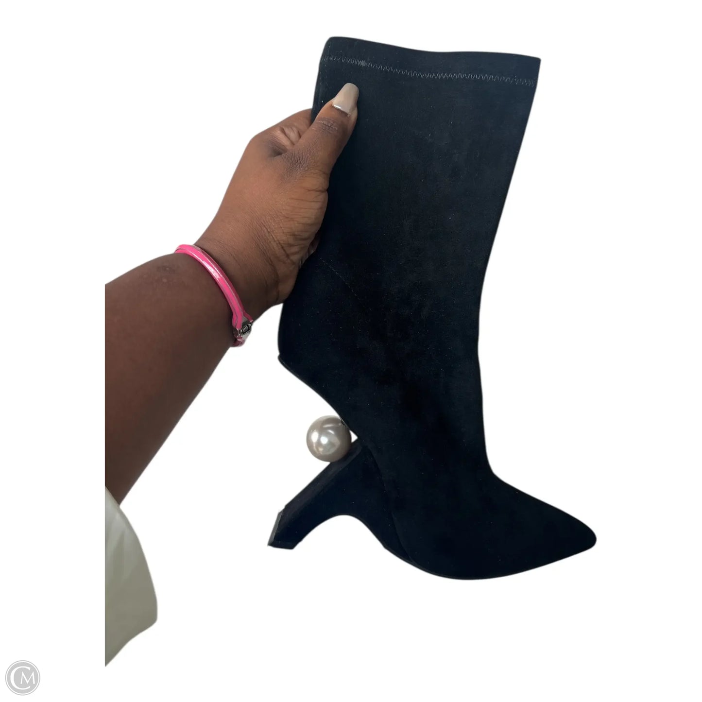 Boots Ankle Heels By Clothes Mentor In Black, Size: 11