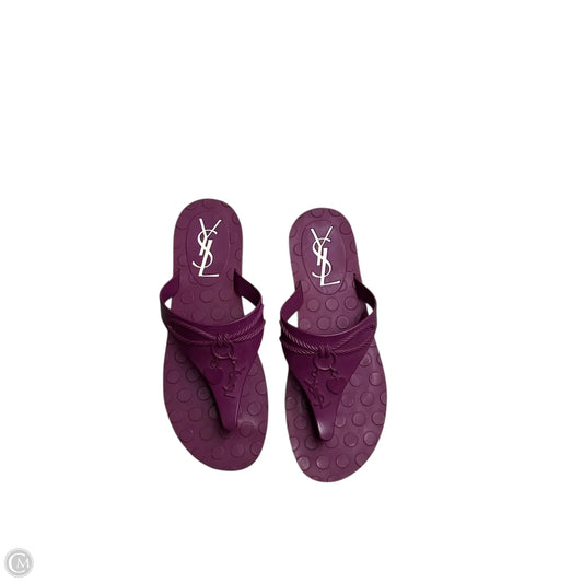 Sandals Luxury Designer By Yves Saint Laurent In Purple