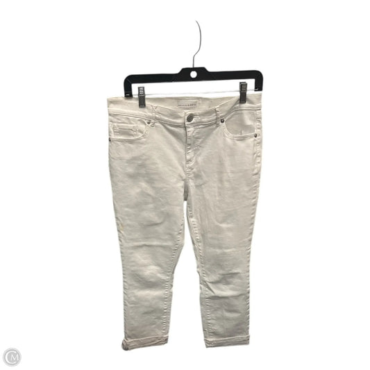 Jeans Cropped By Loft In White, Size: 10