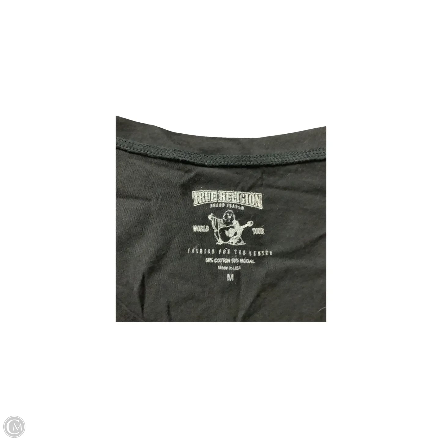 Top Short Sleeve By True Religion In Black, Size: M
