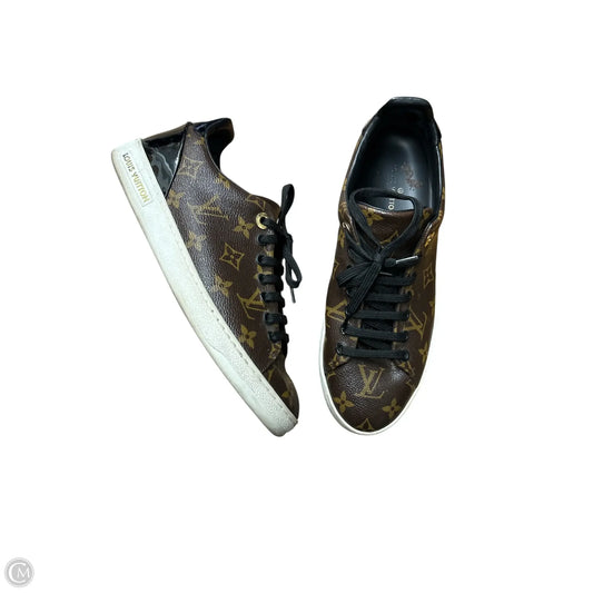 Shoes Luxury Designer By Louis Vuitton In Black & Brown, Size: 7