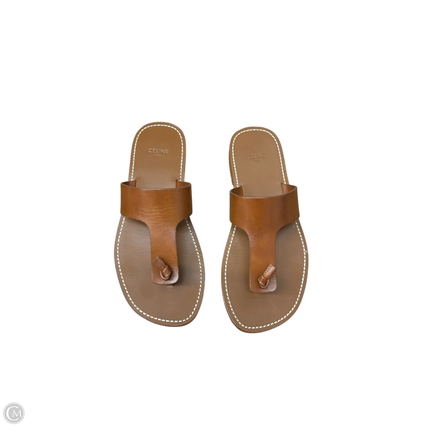 Sandals Luxury Designer By Celine In Brown