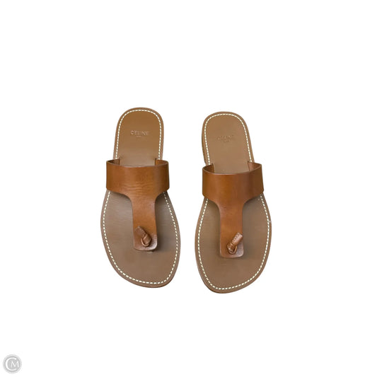Sandals Luxury Designer By Celine In Brown