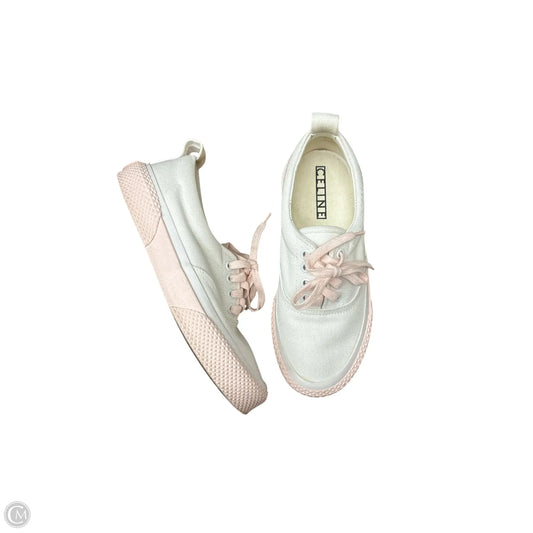 Shoes Luxury Designer By Celine In Pink and White