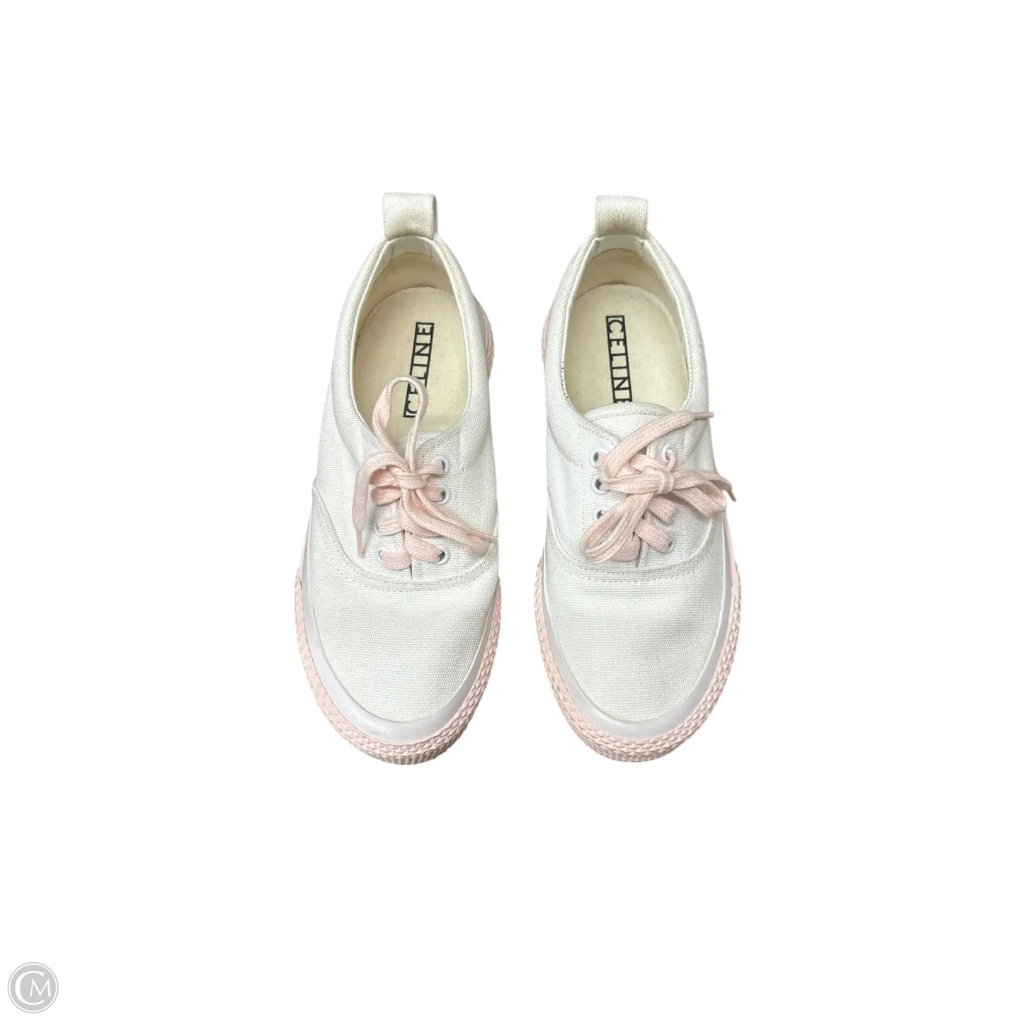 Shoes Luxury Designer By Celine In Pink and White