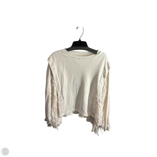 Sweatshirt Crewneck By Anthropologie In Cream, Size: M