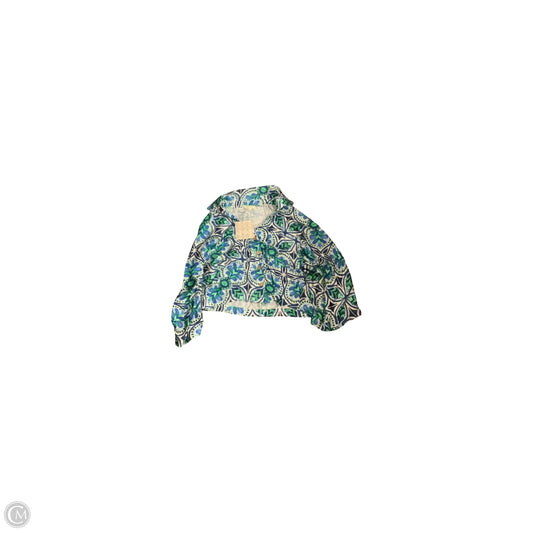 Top Long Sleeve Basic By Haute Hippie In Blue & Green, Size: L