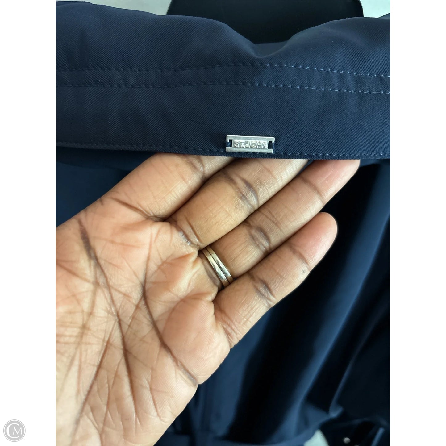 Jacket Luxury Designer By St John Collection In Navy, Size: M
