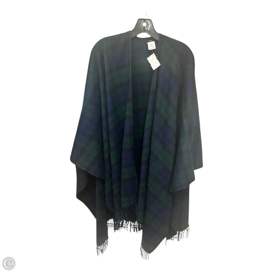 Shawl By J. Crew In Blue & Green, Size: L