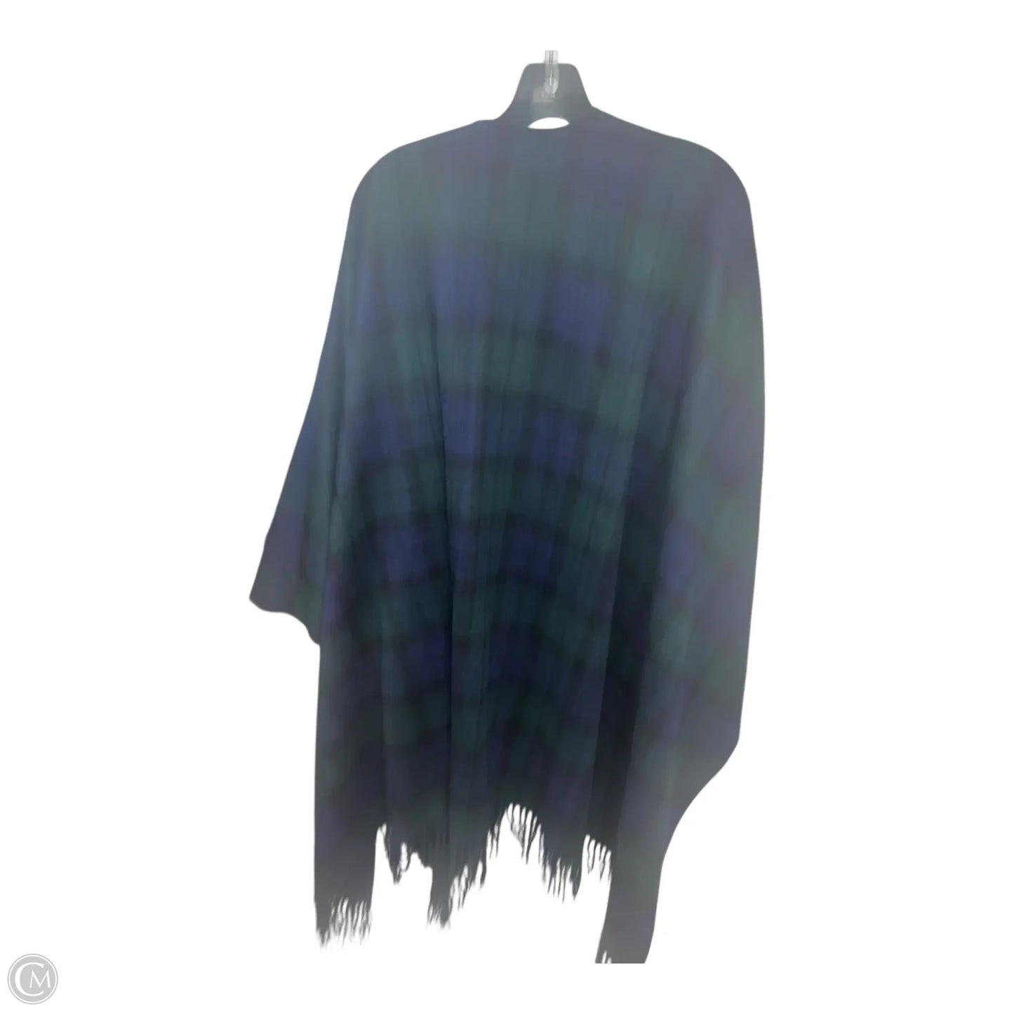 Shawl By J. Crew In Blue & Green, Size: L