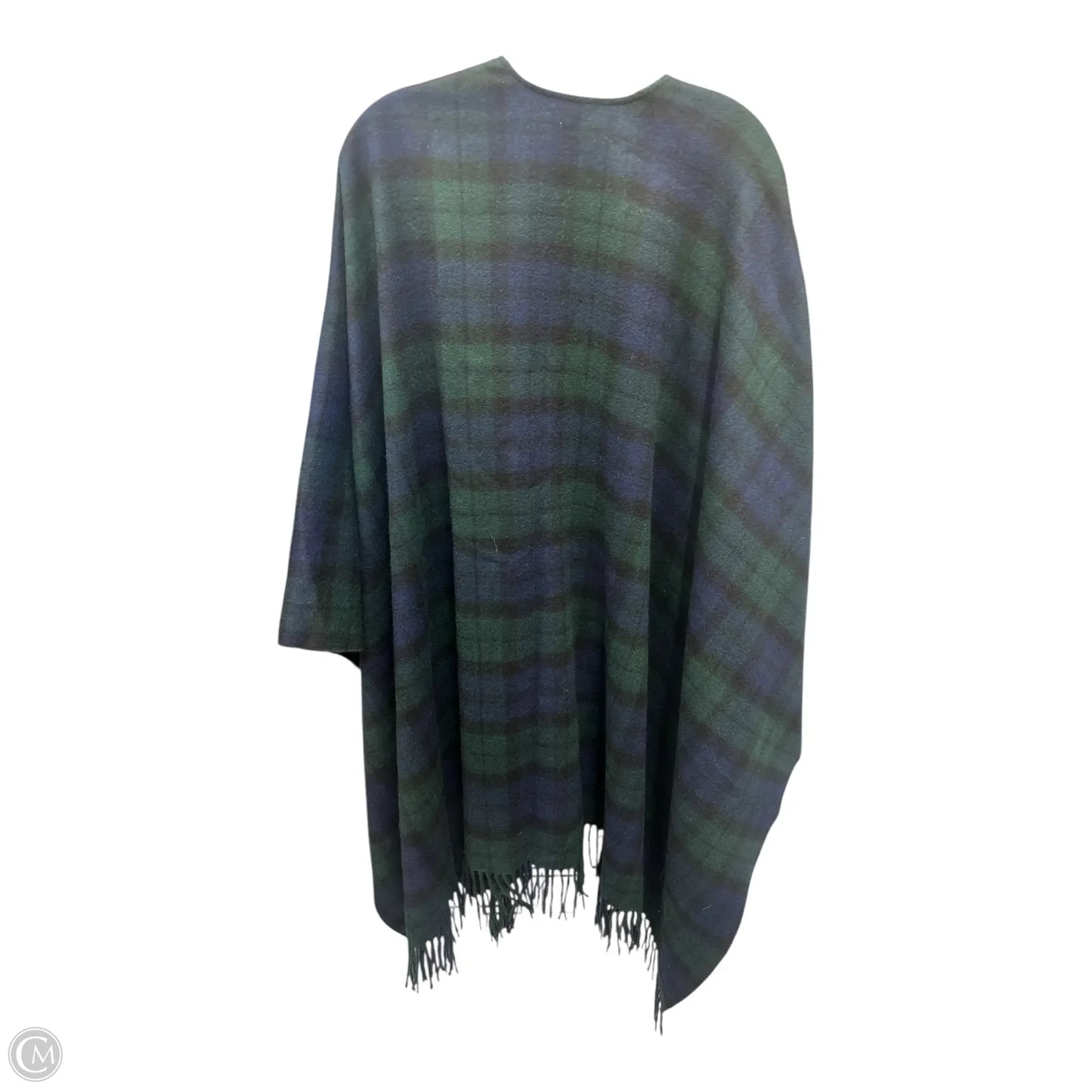 Shawl By J. Crew In Blue & Green, Size: L