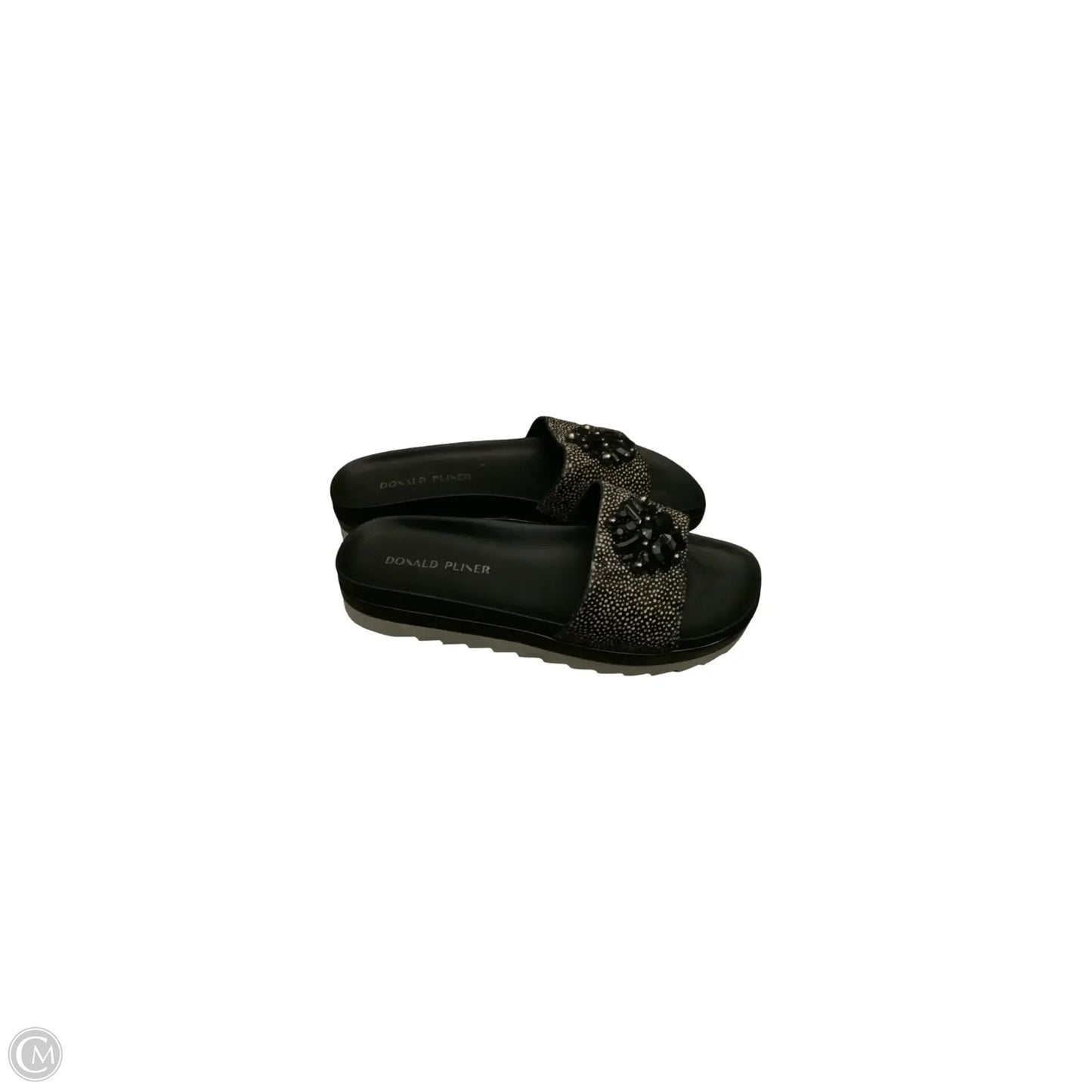 Sandals Flats By Donald Pliner In Black, Size: 9.5
