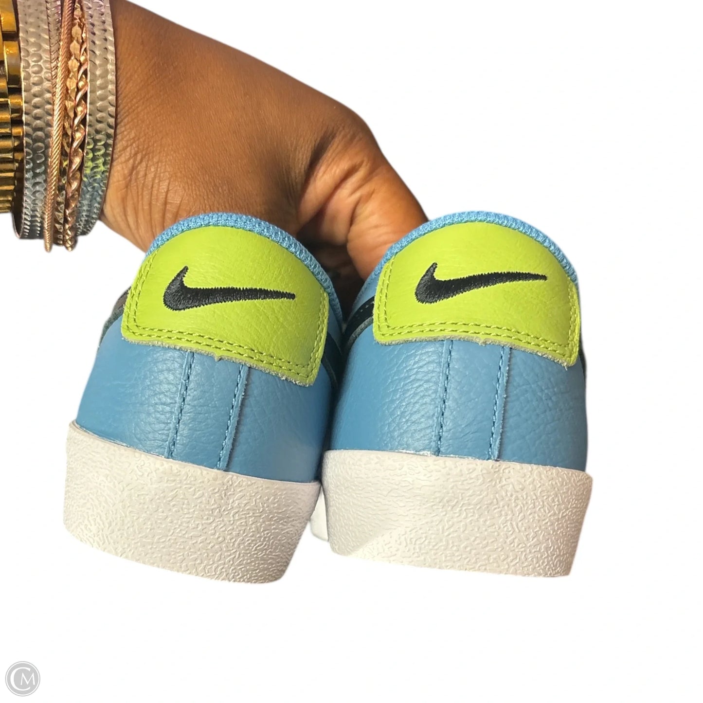 Shoes Sneakers By Nike In Blue & Green, Size: 8