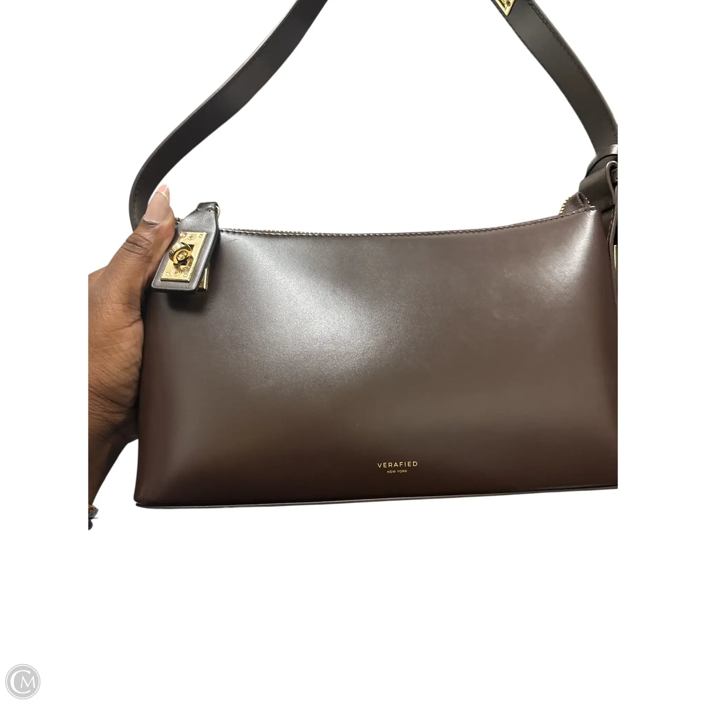 Handbag Leather By Cma, Size: Medium